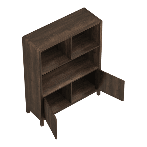 Cómoda Lukkodso 103x80x28 cm Aspeto nogueira en.casa
