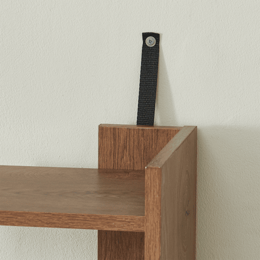 Armário para TV Rauki com prateleiras laterais 233x31x141 cm Efeito Nogueiraen.casa