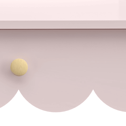 Mesa de maquilhagem para crianças com cadeira Vestnes Cotton - CandyBranco en.casa