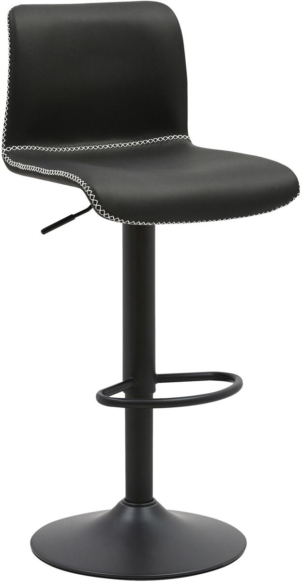 Taburete de bar henchy imitación cuero simil cuero negro 47x41x85 cm