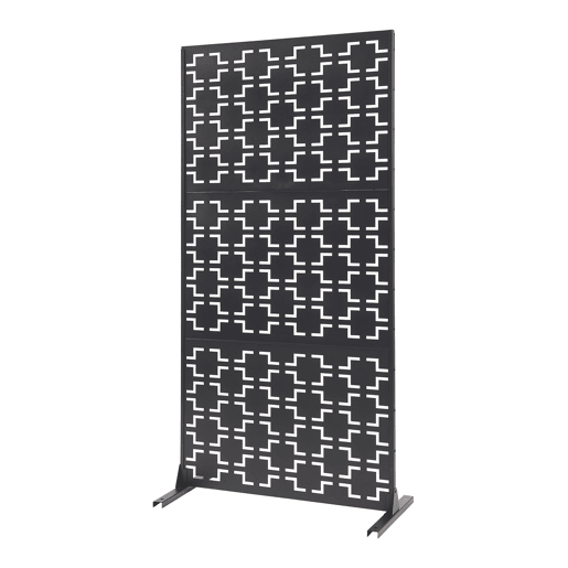 Divisória para interior Aaskis aço 200x100x50 cm preto casa.pro