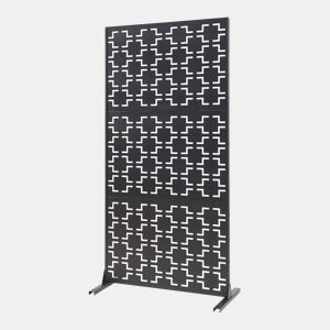 Divisória para interior Aaskis aço 200x100x50 cm preto casa.pro