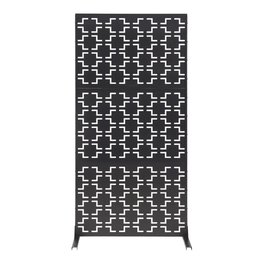 Divisória para interior Aaskis aço 200x100x50 cm preto casa.pro