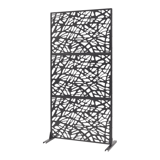Divisória para interior Poskind em aço 200x100x50 cm preto casa.pro