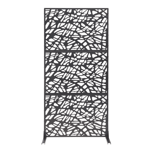 Divisória para interior Poskind em aço 200x100x50 cm preto casa.pro