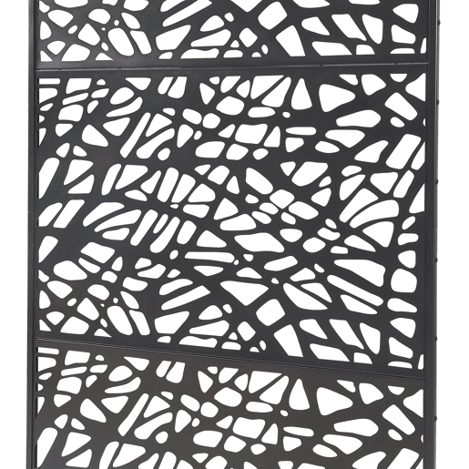 Divisória para interior Poskind em aço 200x100x50 cm preto casa.pro