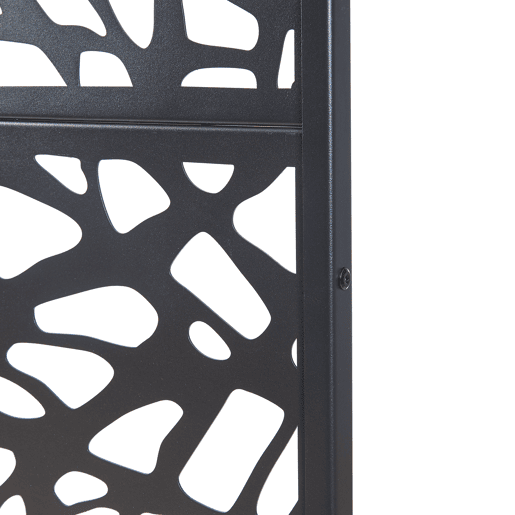 Divisória para interior Poskind em aço 200x100x50 cm preto casa.pro