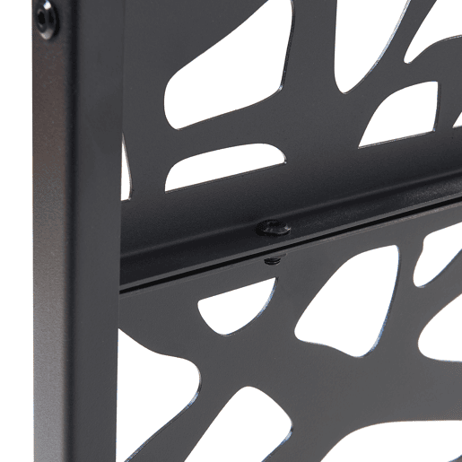Divisória para interior Poskind em aço 200x100x50 cm preto casa.pro