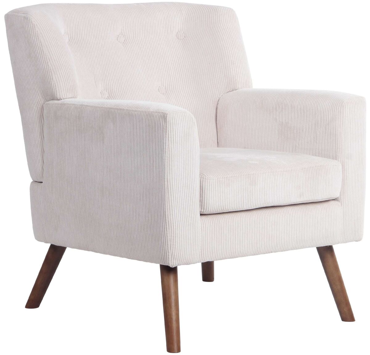 Sillon kioni tapizado en pana crema 74x72x80 cm