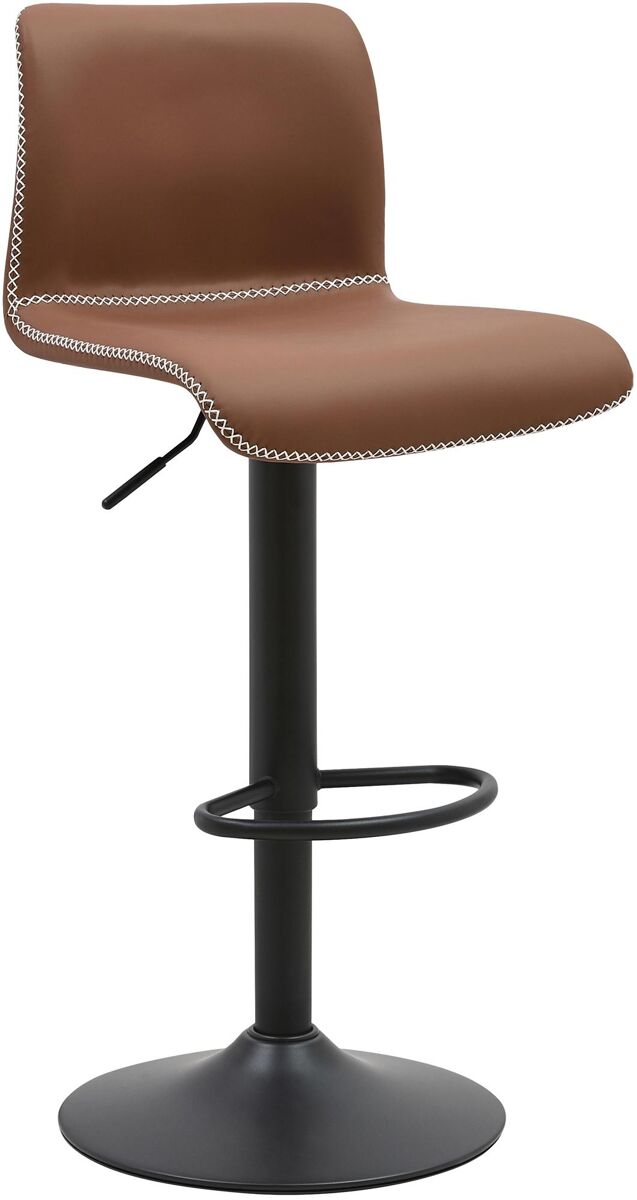 Taburete de bar henchy imitación cuero simil cuero marrón 47x41x85 cm