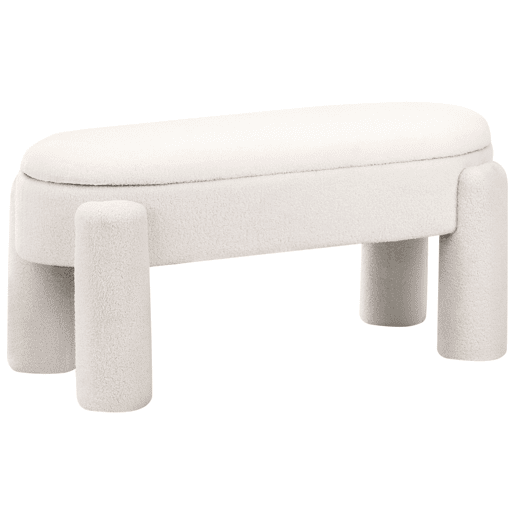 Beliani Banco de cama Bouclé OAKLEY Beliani Banco de cama Bouclé OAKLEY