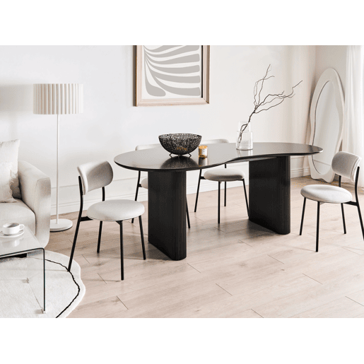 Mesa de jantar PEERY Preto 93 cm 198 cm