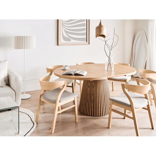 Mesa de jantar extensível MOORE Freixo claro 120 cm 120160 cm