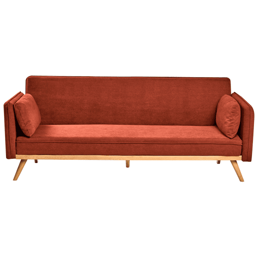 Sofá-cama ASAA Tecido Vermelho Sofá-cama ASAA Tecido Vermelho