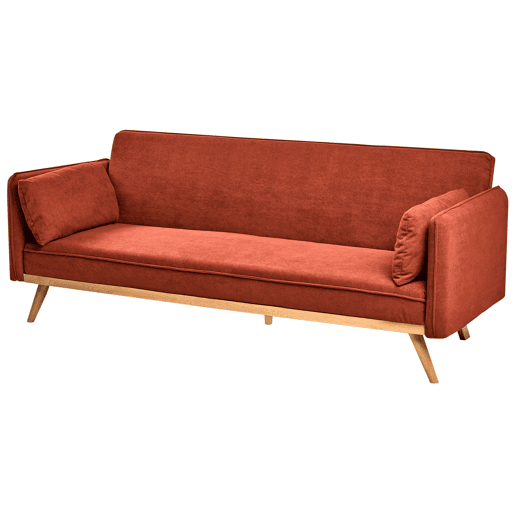 Sofá-cama ASAA Tecido Vermelho Sofá-cama ASAA Tecido Vermelho