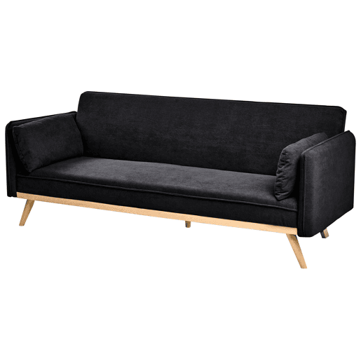 Sofá-cama ASAA Tecido Preto