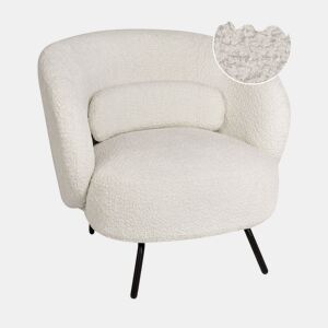 Poltrona MAKELA Bouclé Branco creme