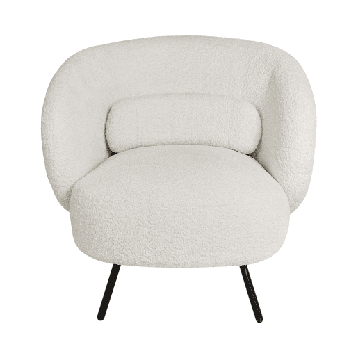 Poltrona MAKELA Bouclé Branco creme