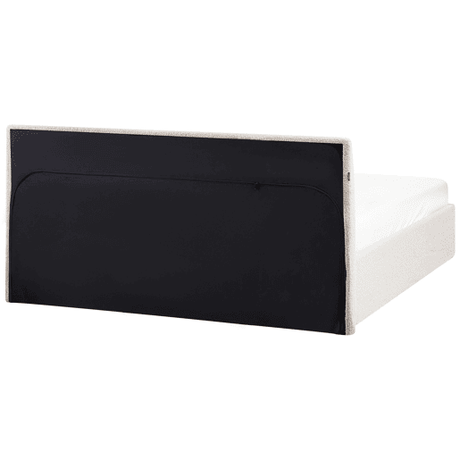 Cama baú Bouclé ORBEY 140 x 200 cm Branco creme