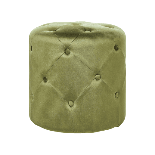 Pufe COROLLA Veludo Verde-oliva 40 cm 40 cm 40 cm
