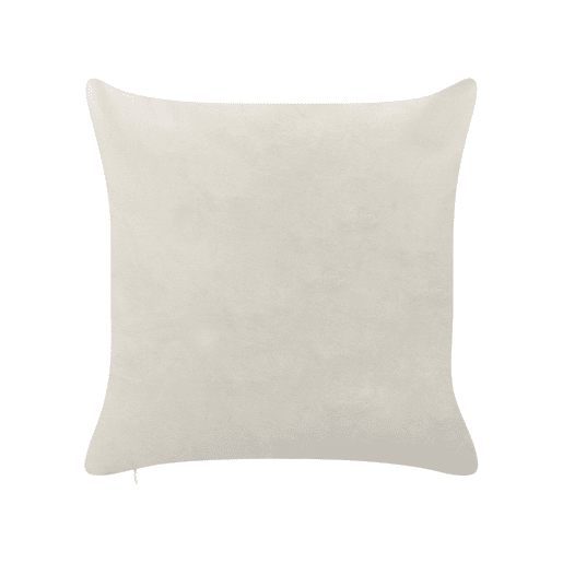 Conjunto de 2 almofadas decorativas PALMIER Veludo 45 x 45 cm Branco creme Padrão natalicio