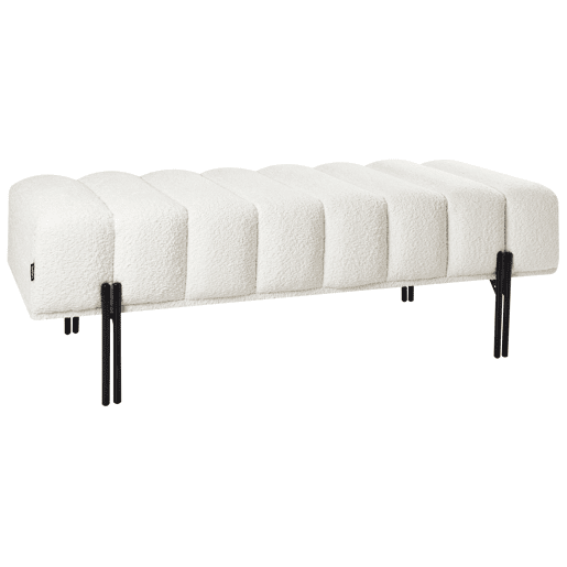 Beliani Banco de cama Chenille CAREY