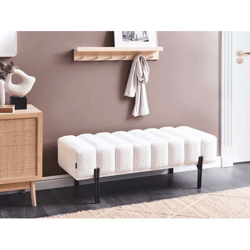 Beliani Banco de cama Chenille CAREY