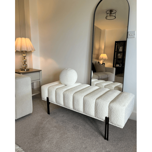 Beliani Banco de cama Chenille CAREY