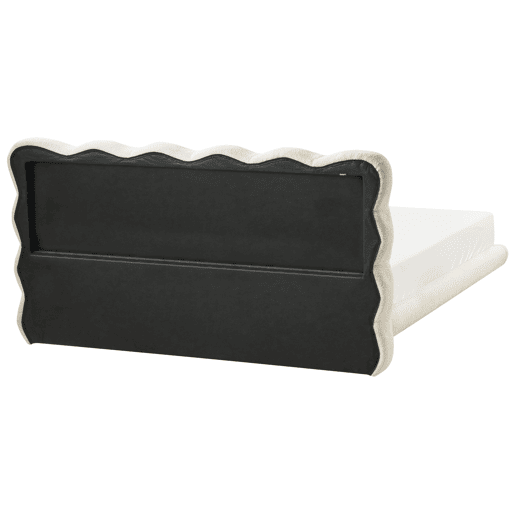 Cama Bouclé SOULISSE 160 x 200 cm Branco creme
