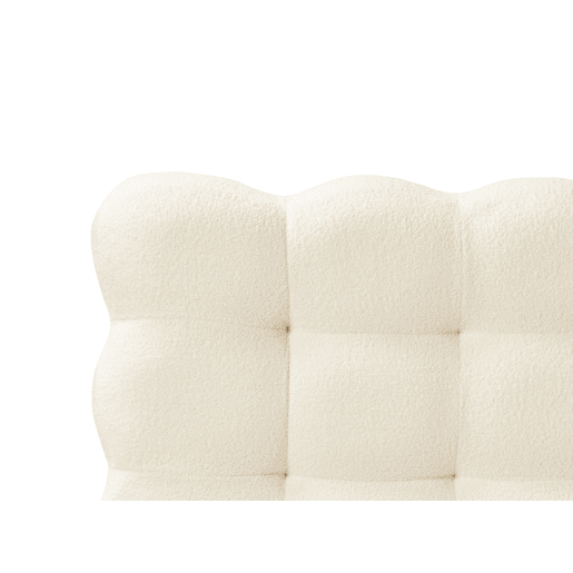 Cama Bouclé SOULISSE 160 x 200 cm Branco creme