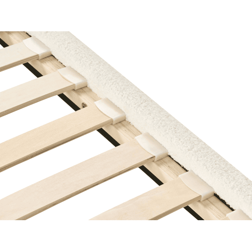 Cama Bouclé SOULISSE 160 x 200 cm Branco creme