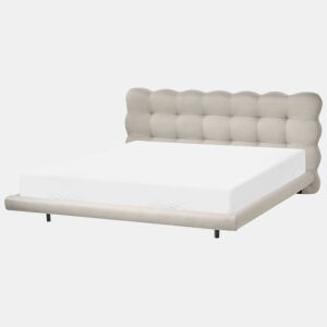 Cama Tecido SOULISSE 180 x 200 cm Creme