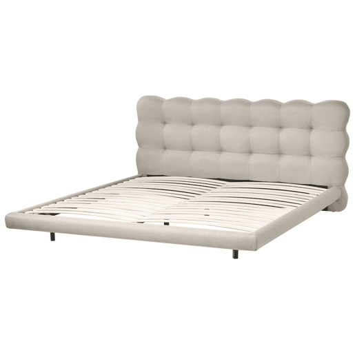 Cama Tecido SOULISSE 180 x 200 cm Creme