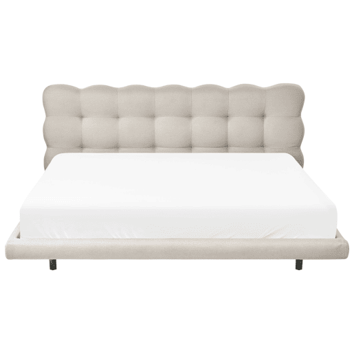 Cama Tecido SOULISSE 180 x 200 cm Creme