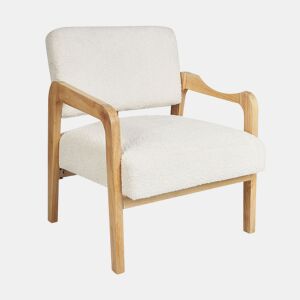 Poltrona HJO Bouclé Branco creme
