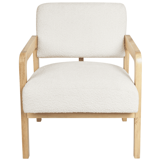 Poltrona HJO Bouclé Branco creme