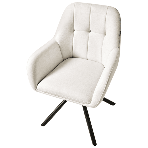 Cadeira de jantar UBLY Tecido Branco creme