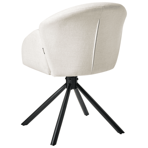 Conjunto de 2 cadeiras de jantar MAYBEE Tecido Branco creme