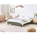Beliani Cama sin cabecero Bouclé ROANNE 150x213 Beliani Cama sin cabecero Bouclé ROANNE 150x213 Verde Oscuro