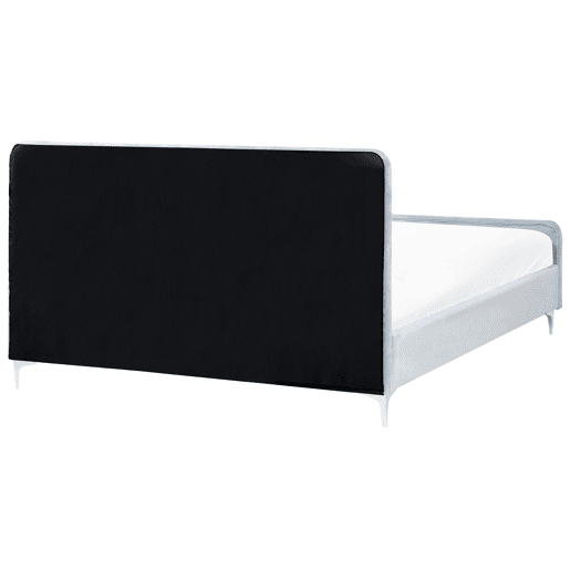 Cama Veludo LUNAN 160 x 200 cm Azul claro