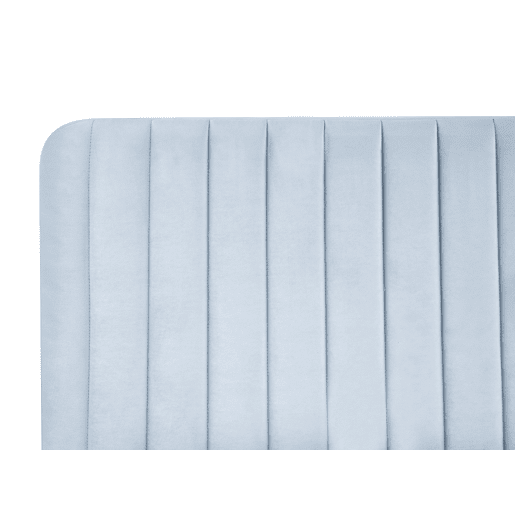 Cama Veludo LUNAN 160 x 200 cm Azul claro