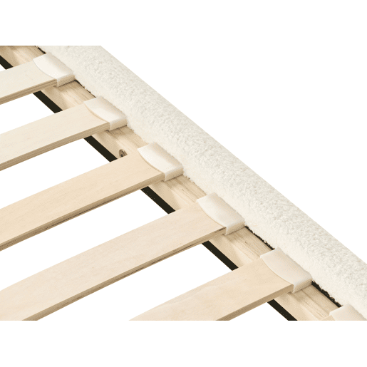 Cama Bouclé SOULISSE 180 x 200 cm Branco creme