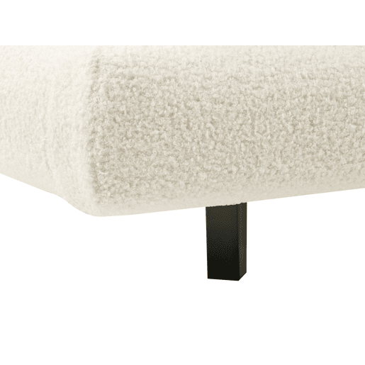 Cama Bouclé SOULISSE 180 x 200 cm Branco creme