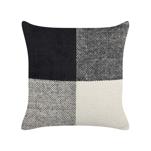 Conjunto de 2 almofadas decorativas LAELIA Algodão 45 x 45 cm Preto Patchwork