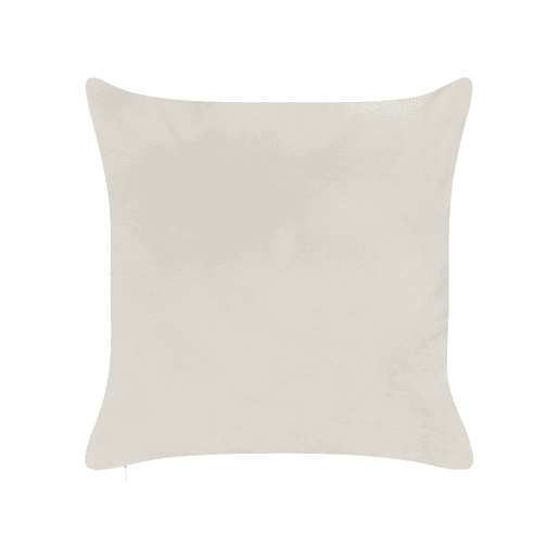 Conjunto de 2 almofadas decorativas JELLIES Veludo 45 x 45 cm Branco creme