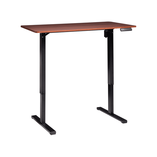 Secretária de pé ajustável eletricamente TAVARES CastanhoPreto 120 cm 60 cm