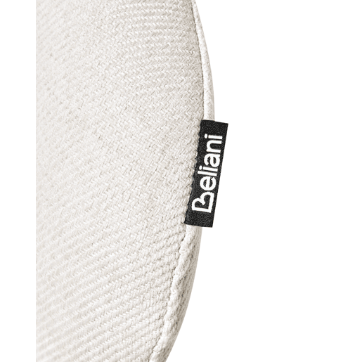 Conjunto de 2 cadeiras de jantar OVALO Tecido Branco creme