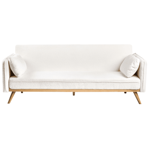Sofá-cama ASAA Bouclé Branco creme Sofá-cama ASAA Bouclé Branco creme