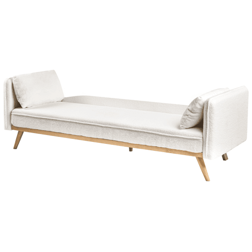 Sofá-cama ASAA Bouclé Branco creme Sofá-cama ASAA Bouclé Branco creme