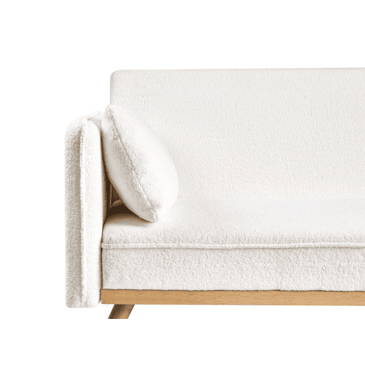 Sofá-cama ASAA Bouclé Branco creme Sofá-cama ASAA Bouclé Branco creme